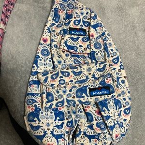 SOLD—HTF Kavu Limited Edition Critter Tale/Folklore Rope Bag & Matching Wallet
